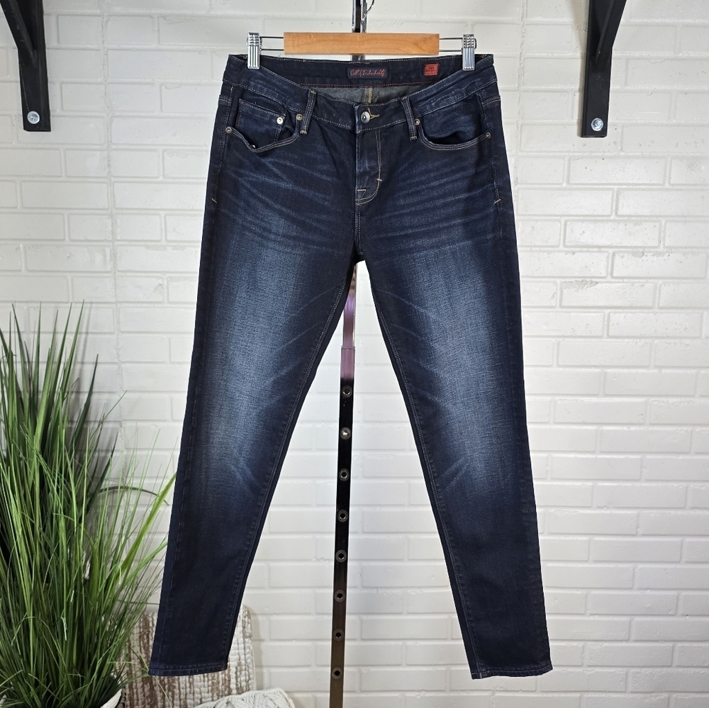 Cult Of Individuality Womens Dark Wash Zen Curvy Slim Mid Rise Skinny Jeans 31 - Picture 11 of 12